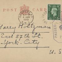 Brief aan Harry Holtzman