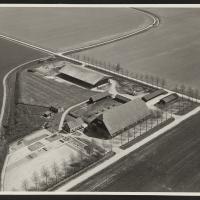 Luchtfoto Hofstede Rotterdam, ca 1960. Zeeuws Archief, Koninklijke Maatschap De Wilhelminapolder, toegang 250, inv. nr 1021.