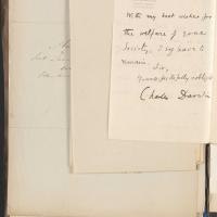 Brief van Charles Darwin aan het Zeeuws Genootschap