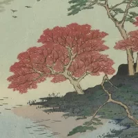 Tempelgronden van het Akiba heiligdom te Ukiji, Hiroshige, Utagawa, 1857