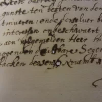 Handschrift met inktvraat