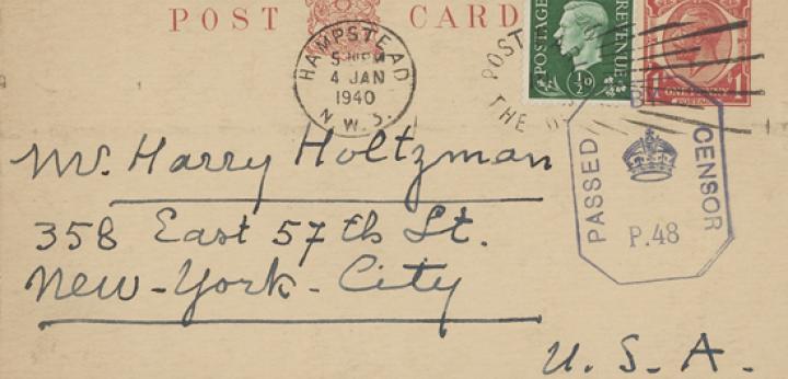 Brief aan Harry Holtzman