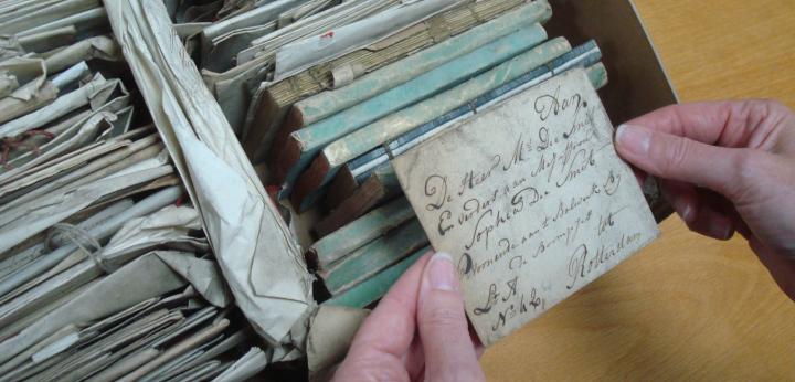 Prize Papers, niet-geïnventariseerde doos (The National Archives, Kew, Londen).  Foto: Erik van der Doe, 25-10-2018